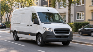 Transporter des Möbeltaxis fährt durch Dortmund