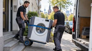 Möbeltaxi Dortmund transportiert eine Waschmaschine